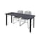 Kee Rectangle Tables > Training Tables > Kee Table & Chair Sets, 72 W, 24 L, 29 H, Grey MT7224GYBPBK44GY - alternate 1